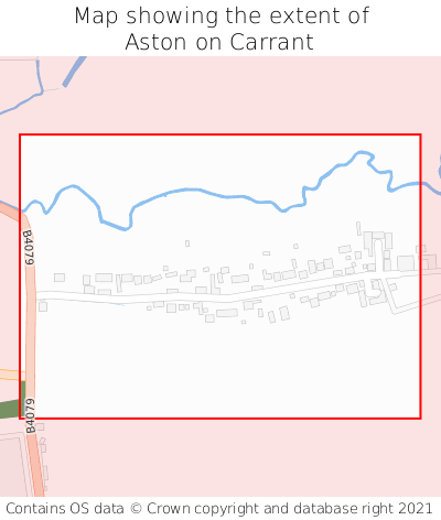 Map showing extent of Aston on Carrant as bounding box