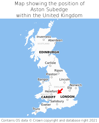 Map showing location of Aston Subedge within the UK