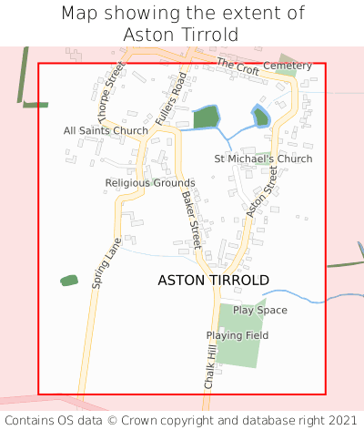 Map showing extent of Aston Tirrold as bounding box