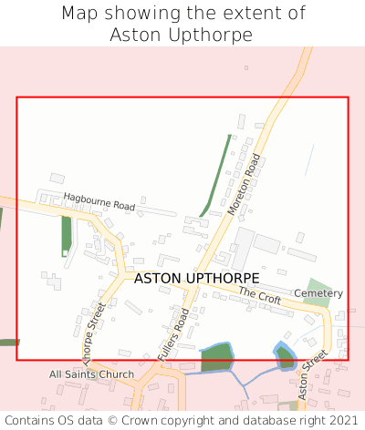Map showing extent of Aston Upthorpe as bounding box