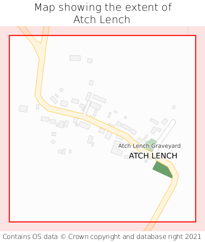 Map showing extent of Atch Lench as bounding box