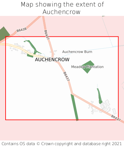 Map showing extent of Auchencrow as bounding box
