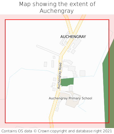 Map showing extent of Auchengray as bounding box