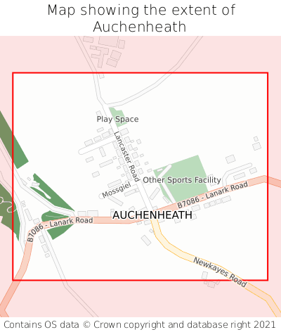Map showing extent of Auchenheath as bounding box