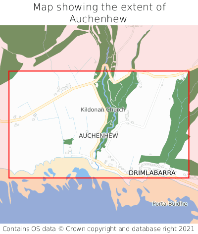 Map showing extent of Auchenhew as bounding box