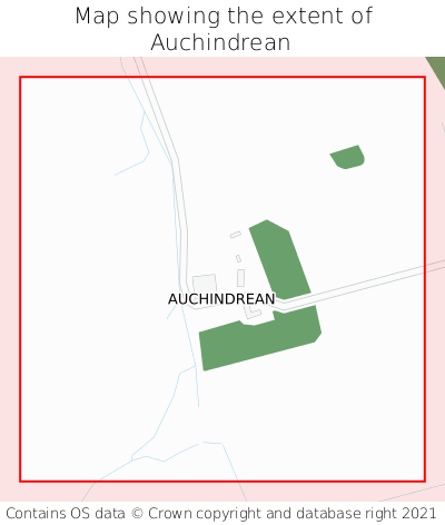 Map showing extent of Auchindrean as bounding box