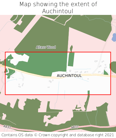 Map showing extent of Auchintoul as bounding box