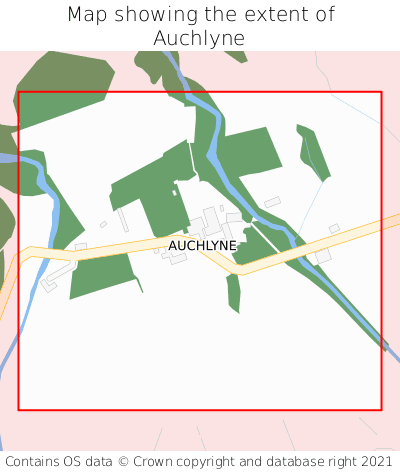 Map showing extent of Auchlyne as bounding box
