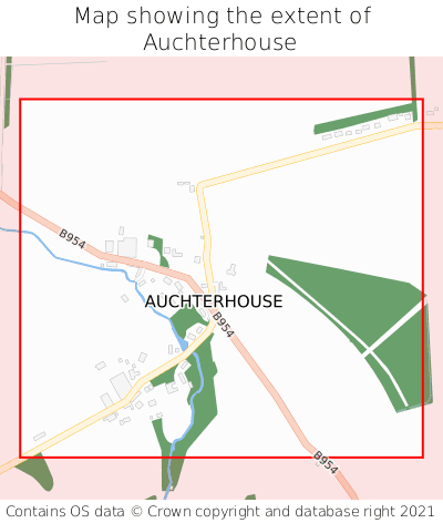 Map showing extent of Auchterhouse as bounding box