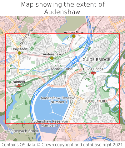 Map showing extent of Audenshaw as bounding box