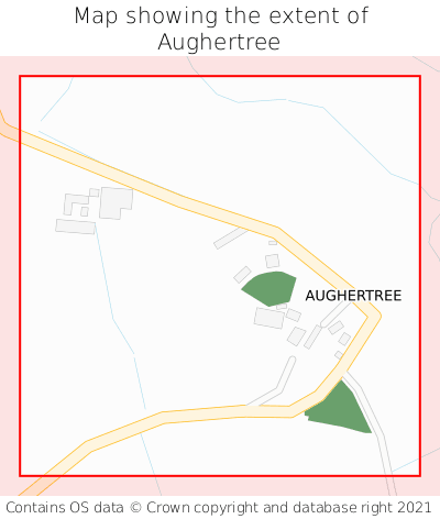 Map showing extent of Aughertree as bounding box