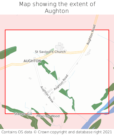 Map showing extent of Aughton as bounding box