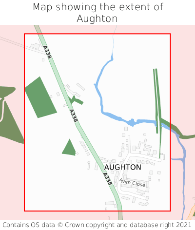 Map showing extent of Aughton as bounding box