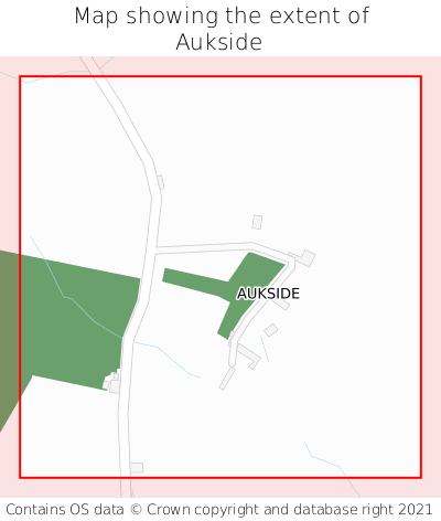 Map showing extent of Aukside as bounding box