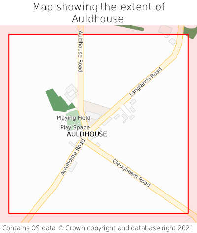 Map showing extent of Auldhouse as bounding box