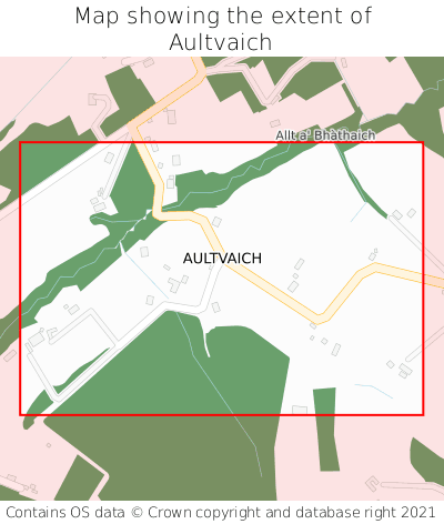 Map showing extent of Aultvaich as bounding box