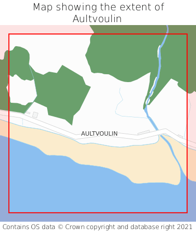 Map showing extent of Aultvoulin as bounding box