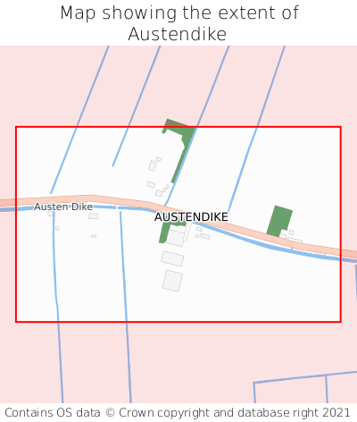 Map showing extent of Austendike as bounding box