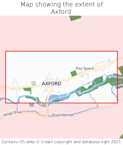 Map showing extent of Axford as bounding box