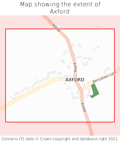 Map showing extent of Axford as bounding box