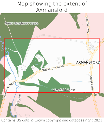 Map showing extent of Axmansford as bounding box