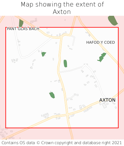 Map showing extent of Axton as bounding box