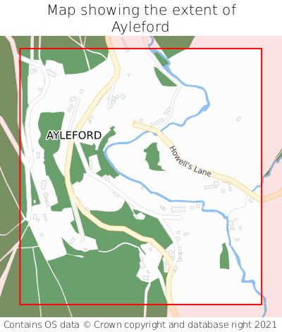 Map showing extent of Ayleford as bounding box