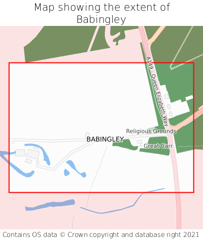 Map showing extent of Babingley as bounding box