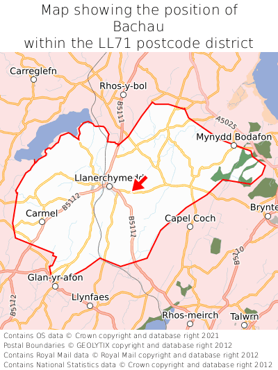 Map showing location of Bachau within LL71