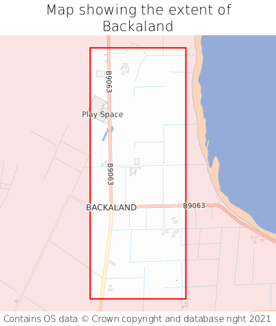 Map showing extent of Backaland as bounding box