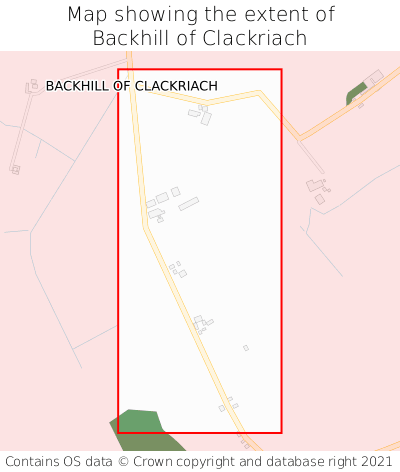Map showing extent of Backhill of Clackriach as bounding box