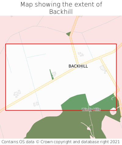 Map showing extent of Backhill as bounding box