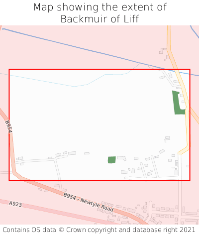 Map showing extent of Backmuir of Liff as bounding box