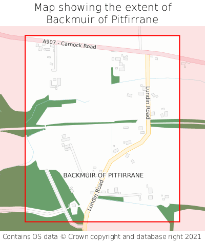 Map showing extent of Backmuir of Pitfirrane as bounding box