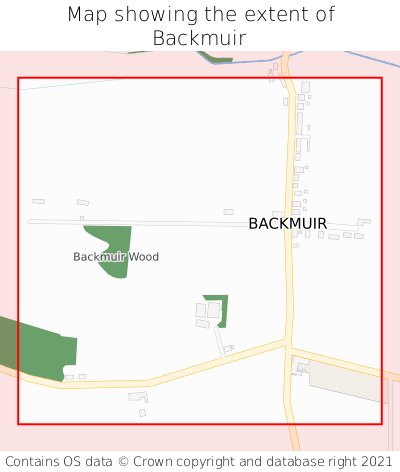 Map showing extent of Backmuir as bounding box