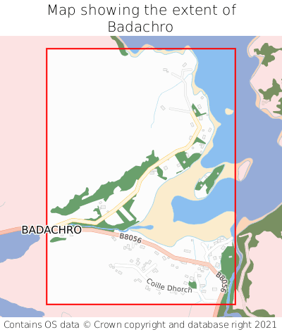 Map showing extent of Badachro as bounding box