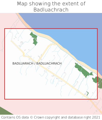 Map showing extent of Badluachrach as bounding box
