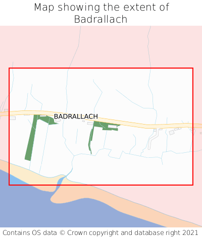 Map showing extent of Badrallach as bounding box
