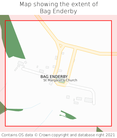 Map showing extent of Bag Enderby as bounding box