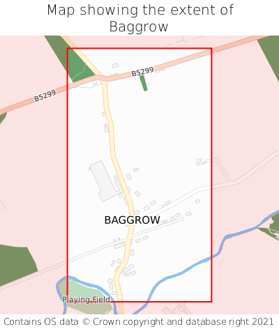 Map showing extent of Baggrow as bounding box