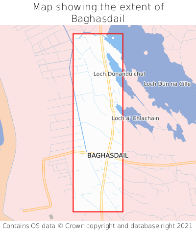 Map showing extent of Baghasdail as bounding box