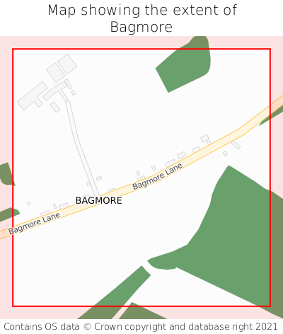 Map showing extent of Bagmore as bounding box