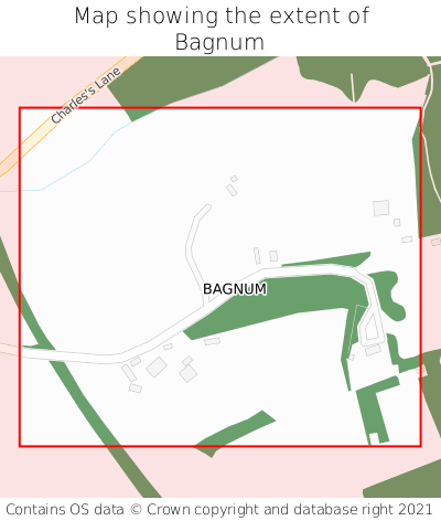 Map showing extent of Bagnum as bounding box