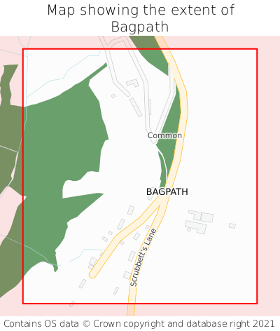 Map showing extent of Bagpath as bounding box