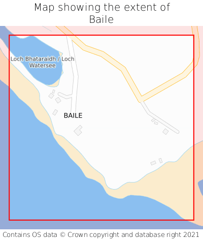Map showing extent of Baile as bounding box