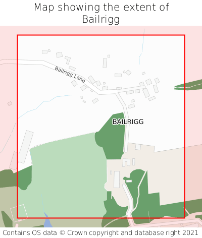 Map showing extent of Bailrigg as bounding box