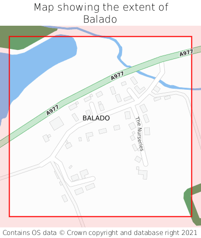 Map showing extent of Balado as bounding box