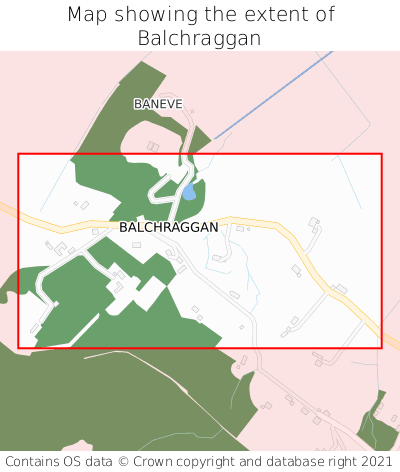 Map showing extent of Balchraggan as bounding box