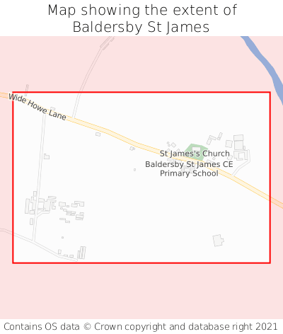 Map showing extent of Baldersby St James as bounding box