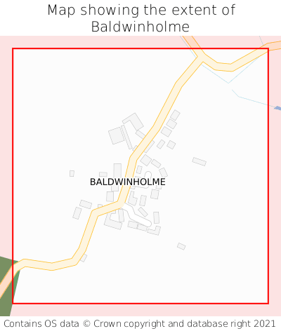 Map showing extent of Baldwinholme as bounding box